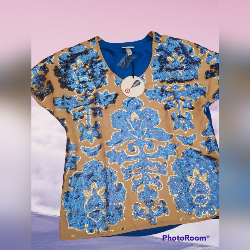 Neiman Marcus Tracy Reese sequin top women S